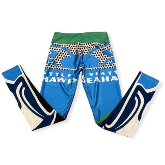 NFL SEATTLE SEAHAWKS Leggings Size Small Football Very Stretchy Athleisure - Picture 5 of 7